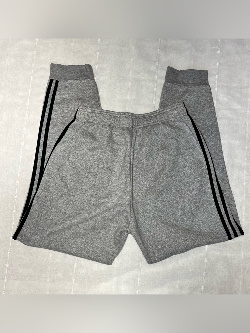 Adidas Women’s or Teens Grey Three-Stripe Joggers Size Medium - Picture 4 of 7